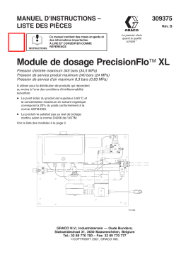 Graco 309375b , Module de dosage PrecisionFlo XL Manuel du propriétaire