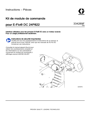 Graco 334289F, Kit de module de commande pour E-Flo DC 24P822 Mode d'emploi | Fixfr