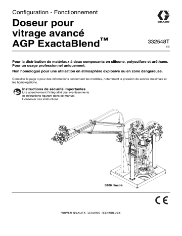 Graco 332548T, doseur pour vitrage avancé AGP ExactaBlend, configuration - fonctionnement, français Manuel du propriétaire | Fixfr