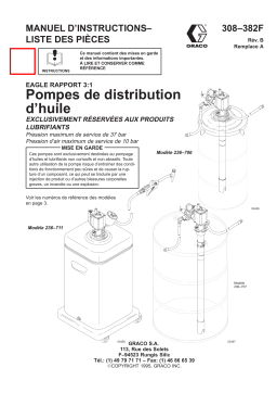 Graco 308382b , Pompes de distribution d'huile Eagle Manuel du propriétaire