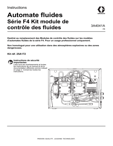 Graco 3A4041A - Automate fluides Série F4 Kit module de contrôle des fluides Mode d'emploi | Fixfr
