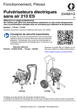 Graco 334661G, 210 ES Electric Airless Sprayers Manuel du propriétaire