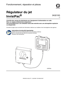 Graco 3A3215G, Régulateur du jet InvisiPac, Fonctionnement, réparation et pièces, Français Manuel du propriétaire