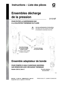 Graco 311516F - Pressure Relief Kits Manuel du propriétaire