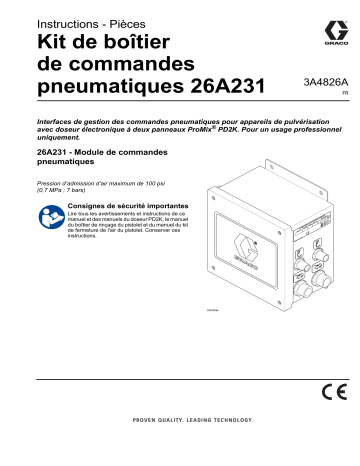 Graco 3A4826A, Kit de boîtier de commandes pneumatiques 26A231 Mode d'emploi | Fixfr