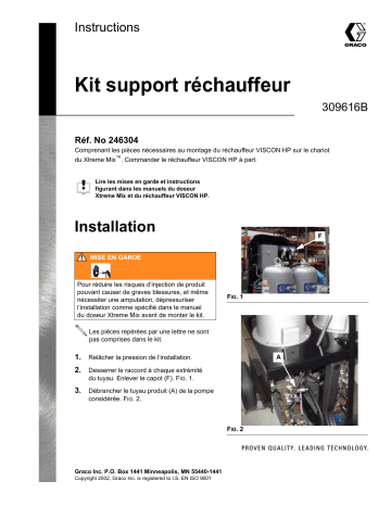 Graco 309616B Heater Bracket Manuel du propriétaire | Fixfr