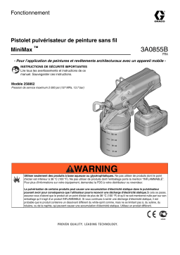 Graco 3A0855B - MiniMax Cordless Paint Gun 258862 Manuel du propriétaire