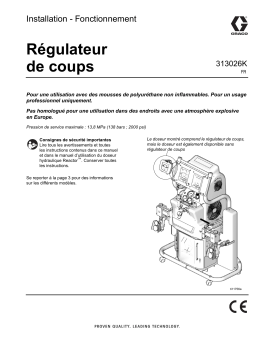 Graco 313026K -Régulateur de coups Manuel du propriétaire