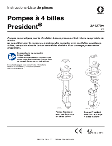 Graco 3A4279A – Pompes à 4 billes President® Mode d'emploi | Fixfr