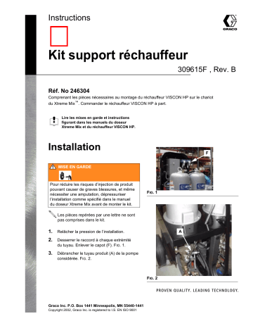 Graco 309615b , Kit support réchauffeur Manuel du propriétaire | Fixfr