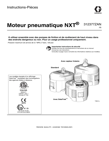 Graco 312377ZAN, Moteur pneumatique NXT Mode d'emploi | Fixfr