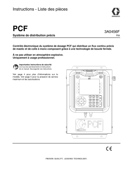 Graco 3A0456F, PCF, Precision Dispense System Mode d'emploi