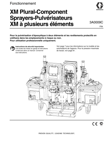 Graco 3A0009C, XM Plural-Component Sprayers Manuel du propriétaire | Fixfr