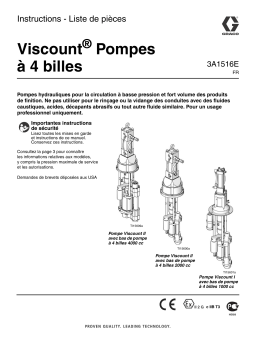 Graco 3A1516E, Viscount 4-Ball Pumps Mode d'emploi