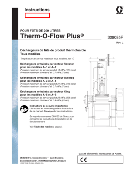 Graco 309085l , Déchargeurs de fûts de produit thermofusible Therm-O-Flow Plus Manuel du propriétaire