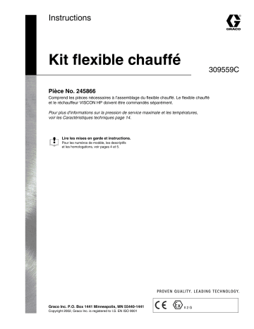 Graco 309559c Xtreme Mix Heated Hose Kit Manuel du propriétaire | Fixfr