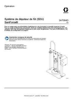 Graco 3A7084D, Système de dépoteur de fût (SDU) SaniForce, Opération Manuel du propriétaire