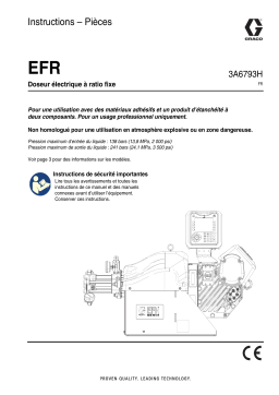 Graco 3A6793H, Doseur EFR électrique à rapport fixe Mode d'emploi