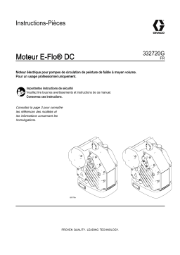 Graco 332720G, Moteur E-Flo® DC Mode d'emploi