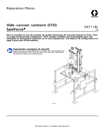 Graco 3A7118L, Vide-caisson sanitaire (STU) SaniForce, Réparation/Pièces Manuel du propriétaire | Fixfr