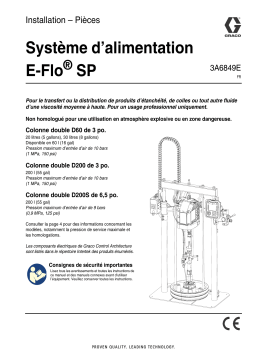 Graco 3A6849E, Systèmes d’alimentation E-Flo SP Mode d'emploi