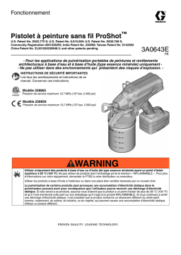 Graco 3A0643E - ProShot Cordless Paint Gun Manuel du propriétaire