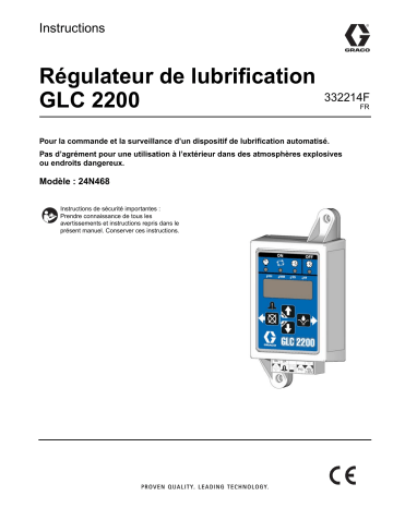 Graco 332214F, Régulateur de lubrification GLC 2200 Mode d'emploi | Fixfr
