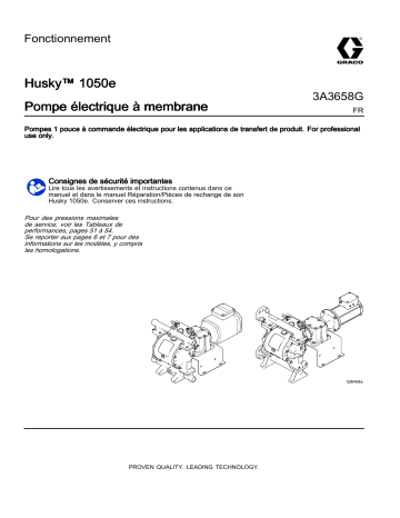 Graco 3A3658G, Pompe électrique à membrane Husky™ 1050e Manuel du propriétaire | Fixfr