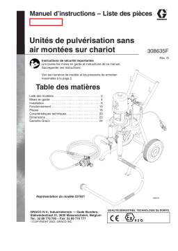 Graco 308635g , Unités de pulvérisation sans air montées sur chariot Manuel du propriétaire