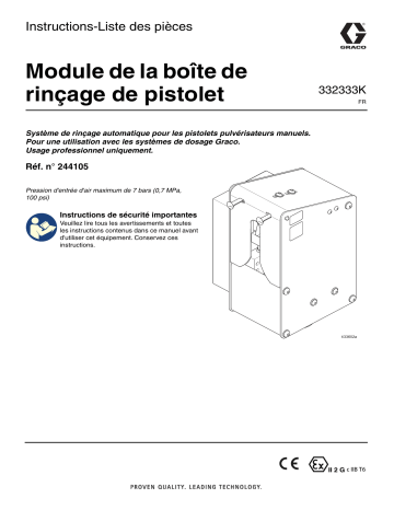 Graco 332333K, Module de la boîte de rinçage de pistolet Mode d'emploi | Fixfr