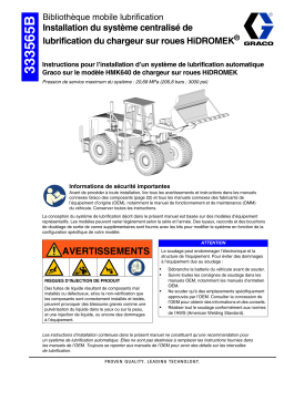 Graco 333565B système centralisé de lubrification du chargeur sur roues HiDROMEK Mode d'emploi