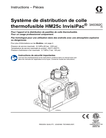 Graco 3A5392C, Système de distribution de colle thermofusible HM25c InvisiPac Mode d'emploi | Fixfr
