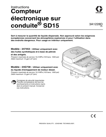 Graco 3A1228D Inline Electronic Meter Mode d'emploi | Fixfr