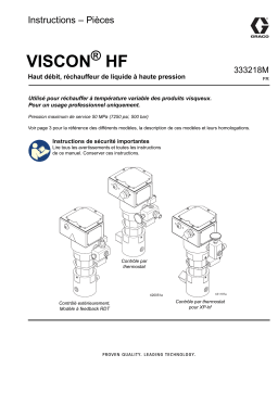 Graco 333218M, VISCON HF Haut débit, réchauffeur de liquide à haute pression Mode d'emploi