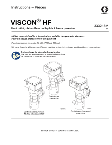 Graco 333218M, VISCON HF Haut débit, réchauffeur de liquide à haute pression Mode d'emploi | Fixfr