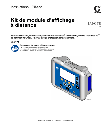 Graco 3A2937E, Kit de module d’affichage à distance Mode d'emploi | Fixfr