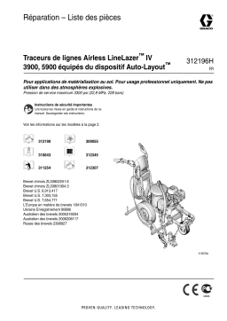 Graco 312196H, LineLazer IV 3900,5900 Auto-Layout System Airless Line Striper Manuel du propriétaire