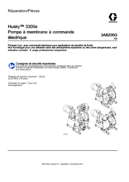 Graco 3A8206G, Husky™ 3300e Pompe à membrane à commande électrique, Réparation/Pièces Manuel du propriétaire