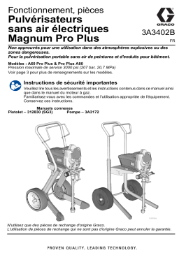 Graco 3A3402B - Pulvérisateurs sans air électriques Magnum Pro Plus, Fonctionnement, pièces (Français) Manuel du propriétaire