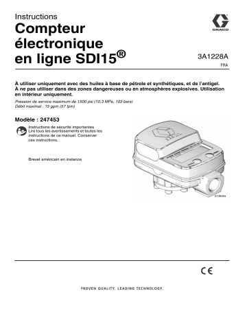 Graco 3A1228A, SD115 Inline Electronic Meter Mode d'emploi | Fixfr