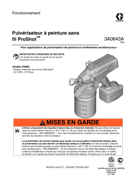 Graco 3A0643A ProShot Cordless Paint Gun Manuel du propriétaire