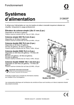 Graco 313905P, Systèmes d’alimentation, Fonctionnement, Français (noptc) Manuel du propriétaire