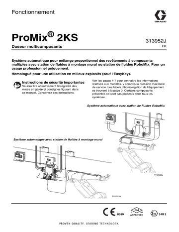 Graco 313952J - ProMix 2KS Doseur multicomposants, Fonctionnement, Français, France Manuel du propriétaire | Fixfr