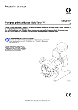 Graco 3A3687F, Pompes péristaltiques SoloTech™, Réparation et pièces Manuel du propriétaire