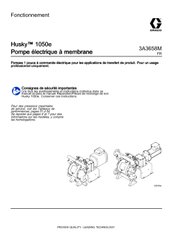 Graco 3A3658M, Pompe électrique à membrane Husky™ 1050e, Fonctionnement Manuel du propriétaire