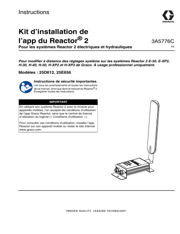 Graco 3A5776C, Kit d’ Mode d'emploi | Fixfr