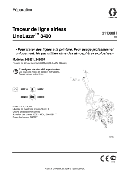 Graco 311088H - LineLazer Airless Sprayer, Repair Manuel du propriétaire