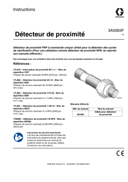 Graco 3A5063F, Détecteur de proximité Manuel du propriétaire