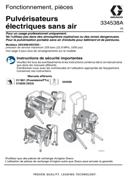 Graco 334538A -395/490/495/595 Electric Airless Sprayers Manuel du propriétaire