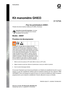 Graco 311575a.fm GH833 Gauge Kit Mode d'emploi